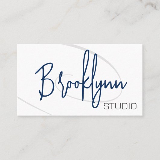 Kalligrafie Moderne Professionele Hair Salon Twirl Visitekaartje (Voorkant)