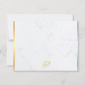 Kalligrafie Monogram Goud Marmer Moderne Sjabloon (Voorkant)