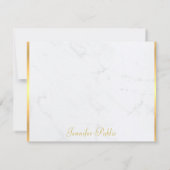 Kalligrafie Monogram Goud Marmer Moderne Sjabloon (Achterkant)