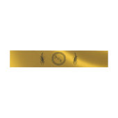 Kalligrafie Monogram - Goud Uitnodigingen Wikkel (Vlak)