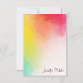 Kalligrafie Monogram Regenboog Kleuren Sjabloon (Voorkant)