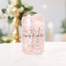 Kalligrafie monogram vrolijk ooit na feest blikvorm glas