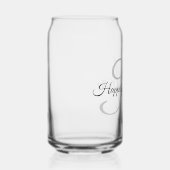 Kalligrafie monogram vrolijk ooit na feest blikvorm glas (Rechts)