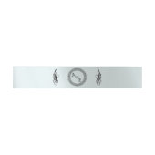 Kalligrafie Monogram - Zilver Uitnodigingen Wikkel (Vlak)