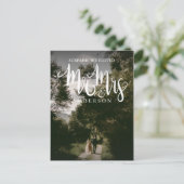 Kalligrafie Mr. Mrs Wedding Aankondiging Elopement Briefkaart (Staand voorkant)