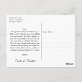 Kalligrafie Mr. Mrs Wedding Aankondiging Elopement Briefkaart (Achterkant)