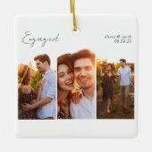 Kalligrafie Multi Photo Betrokken Keramisch Ornament (Voorkant)