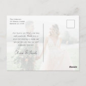 Kalligrafie Multi Photo Wedding Dank u Briefkaart (Achterkant)