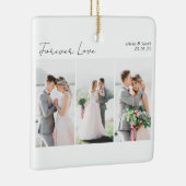 Kalligrafie Multi Photo Wedding Keramisch Ornament (Rechts)