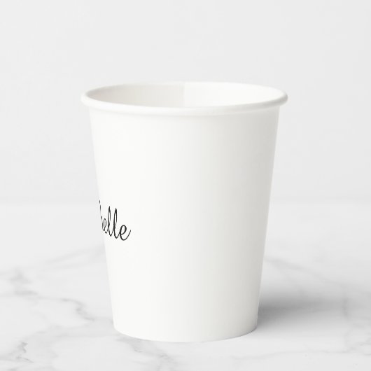 Kalligrafie Naam Creatief Trendy Wit Papieren Bekers (Links)