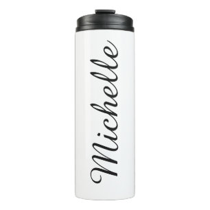 Kalligrafie Naam Creatief Trendy Wit Thermosbeker