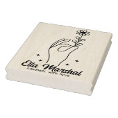 Kalligrafie Naam Elegant Handmade Daisy Business Rubberstempel (Stempel)