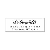 Kalligrafie Naam & Klassiek Adres Zelfinktende Stempel (Design)