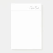 Kalligrafie Naam Minimalistische Moderne Duidelijk Post-it® Notes (Voorkant)