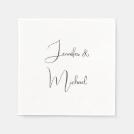 Kalligrafie Namen Elegant Gewoon Eenvoudig Grijs W Servet