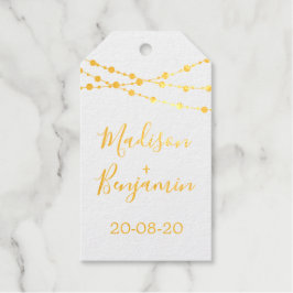 Kalligrafie Namen Trouwdatum Lichtjes Dank je wel Cadeaulabels