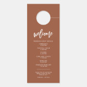 Kalligrafie niet storen Terracotta bruiloft Deurhanger (Achterkant)