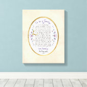 Kalligrafie Om een Familie Audrey Jeanne New Name  Canvas Afdruk (Insitu (Houten vloer))