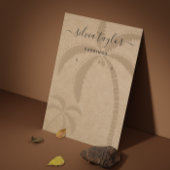 Kalligrafie Oorbel Display Kaart Strand Palm Tree Visitekaartje