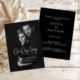 Kalligrafie op een dag weg Fotorepetitie diner Kaart