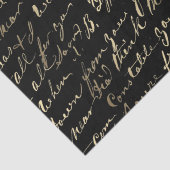 kalligrafie op zwart tissuepapier (Detail)