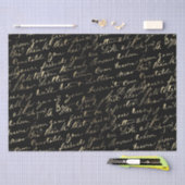 kalligrafie op zwart tissuepapier (Craft)