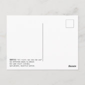 Kalligrafie "Open-minded Person" Briefkaart (Achterkant)