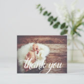 kalligrafie-overlay | Foto doop Dank u Briefkaart (Staand voorkant)