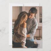 Kalligrafie Overlay Verbleekt 2 Foto Verloving Kaart (Achterkant)