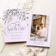 Kalligrafie Pastel Beige Bloem Save the Date