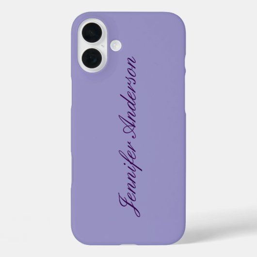Kalligrafie Pastel Bord Paarse gepersonaliseerd Case-Mate iPhone Case (Achterkant)