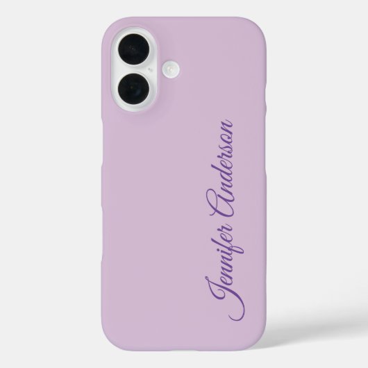 Kalligrafie Pastel Thistle Roze Gepersonaliseerde  Case-Mate iPhone Case (Achterkant)