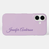 Kalligrafie Pastel Thistle Roze Gepersonaliseerde  Case-Mate iPhone Case (Achterkant (horizontaal))