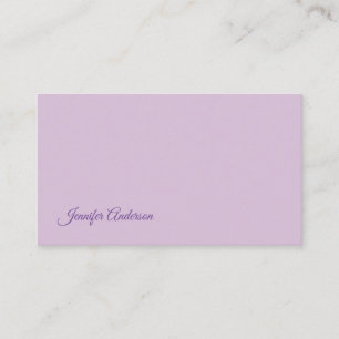 Kalligrafie Pastel Thistle Roze Gepersonaliseerde Informatiekaartje