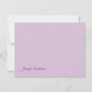 Kalligrafie Pastel Thistle Roze Gepersonaliseerde  RSVP Kaartje