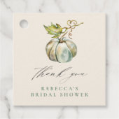 Kalligrafie pompoen Vrijgezellenfeest dank u Bedankjes Labels (Voorkant)