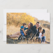 Kalligrafie Prettig Kerstdis Foto Wenskaart Kaart (Voorkant)