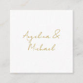 Kalligrafie Professioneel Elegant Goud Kleur Informatiekaartje (Voorkant)