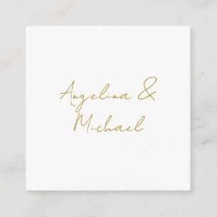 Kalligrafie Professioneel Elegant Goud Kleur Informatiekaartje