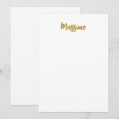 Kalligrafie Professioneel Elegant Gouden Kleur (Voorkant / Achterkant)
