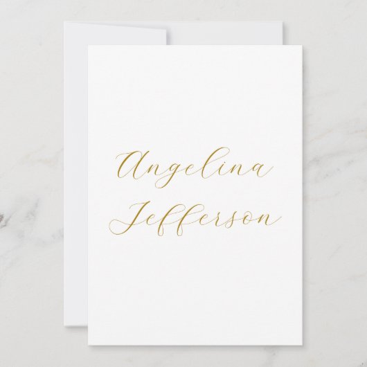 Kalligrafie Professioneel Elegant Gouden Kleur (Voorkant)