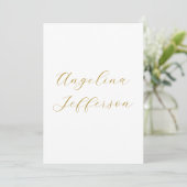 Kalligrafie Professioneel Elegant Gouden Kleur (Staand voorkant)