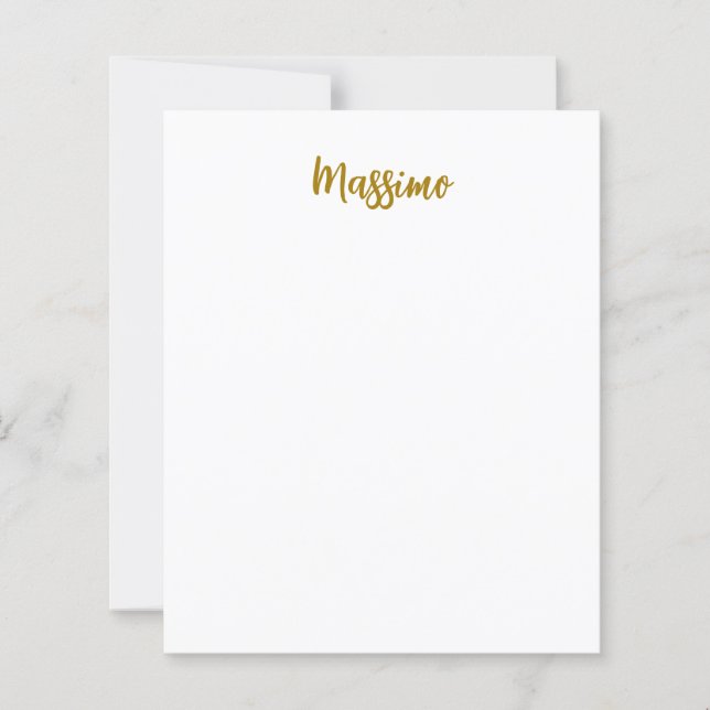 Kalligrafie Professioneel Elegant Gouden Kleur (Voorkant)
