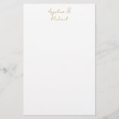 Kalligrafie Professioneel Elegant Gouden Kleur Briefpapier (Voorkant)