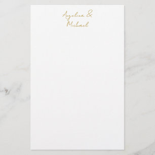 Kalligrafie Professioneel Elegant Gouden Kleur Briefpapier