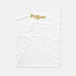 Kalligrafie Professioneel Elegant Gouden Kleur Fleece Deken
