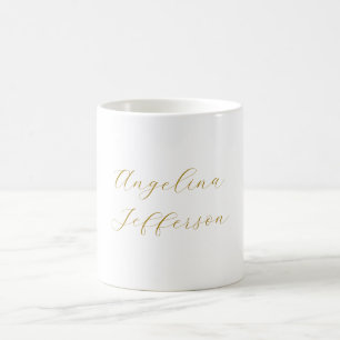 Kalligrafie Professioneel Elegant Gouden Kleur Koffiemok