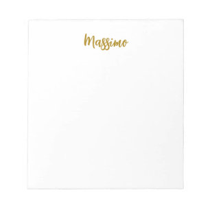 Kalligrafie Professioneel Elegant Gouden Kleur Notitieblok