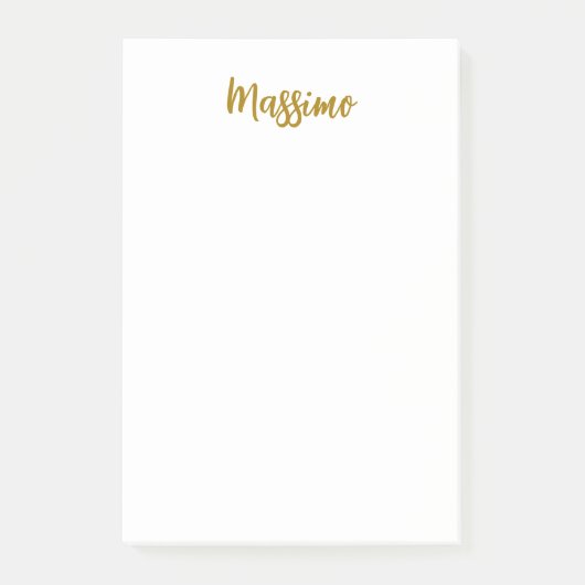 Kalligrafie Professioneel Elegant Gouden Kleur Post-it® Notes (Voorkant)