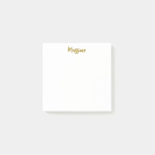 Kalligrafie Professioneel Elegant Gouden Kleur Post-it® Notes (Voorkant)